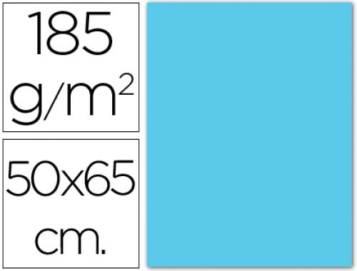 Cartolina guarro 50x65 cm 185 gr azul ceu , Guarro , 12673 , 3148954223285